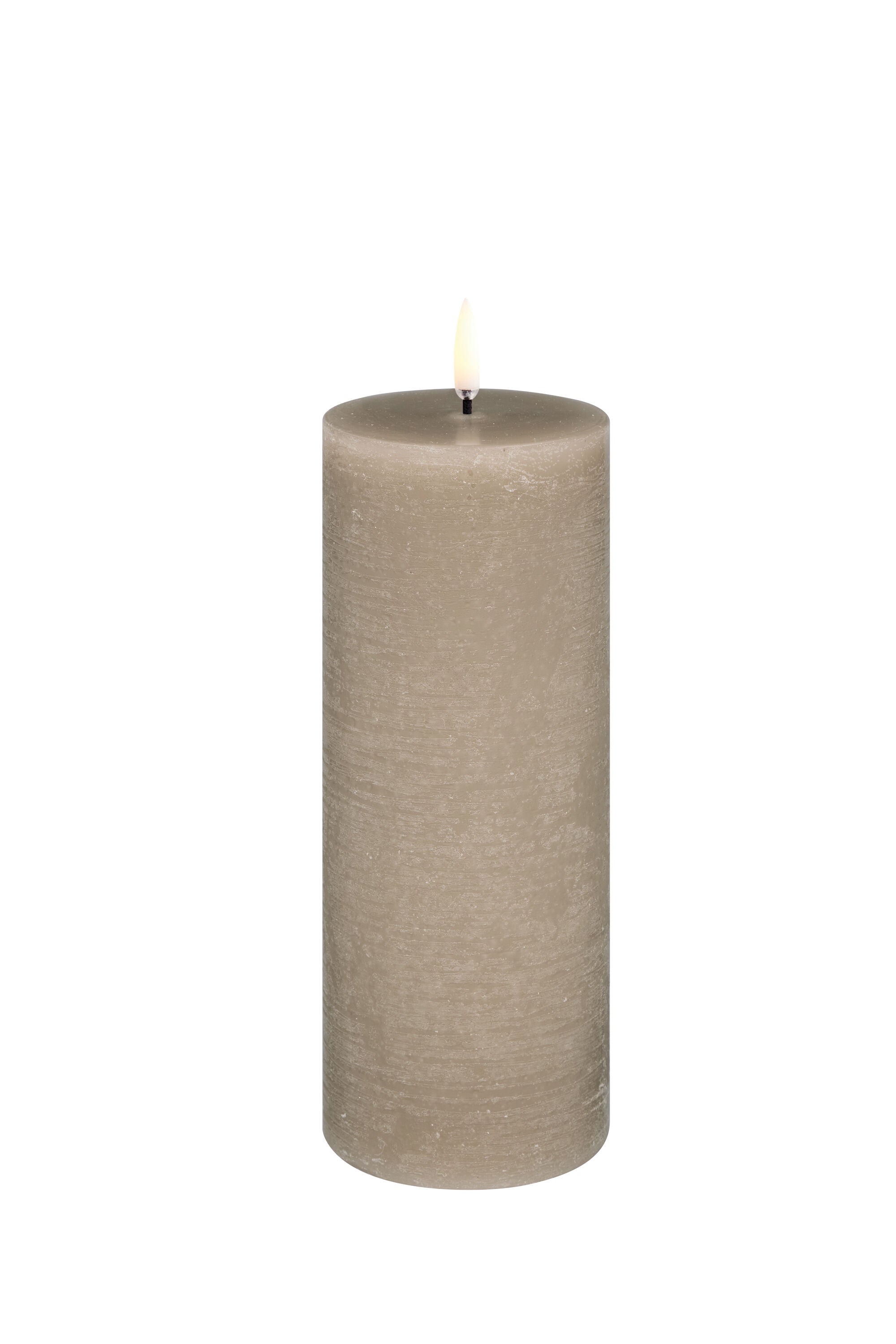 LED Rustic Pillar lys, Sandstone - H20 cm.